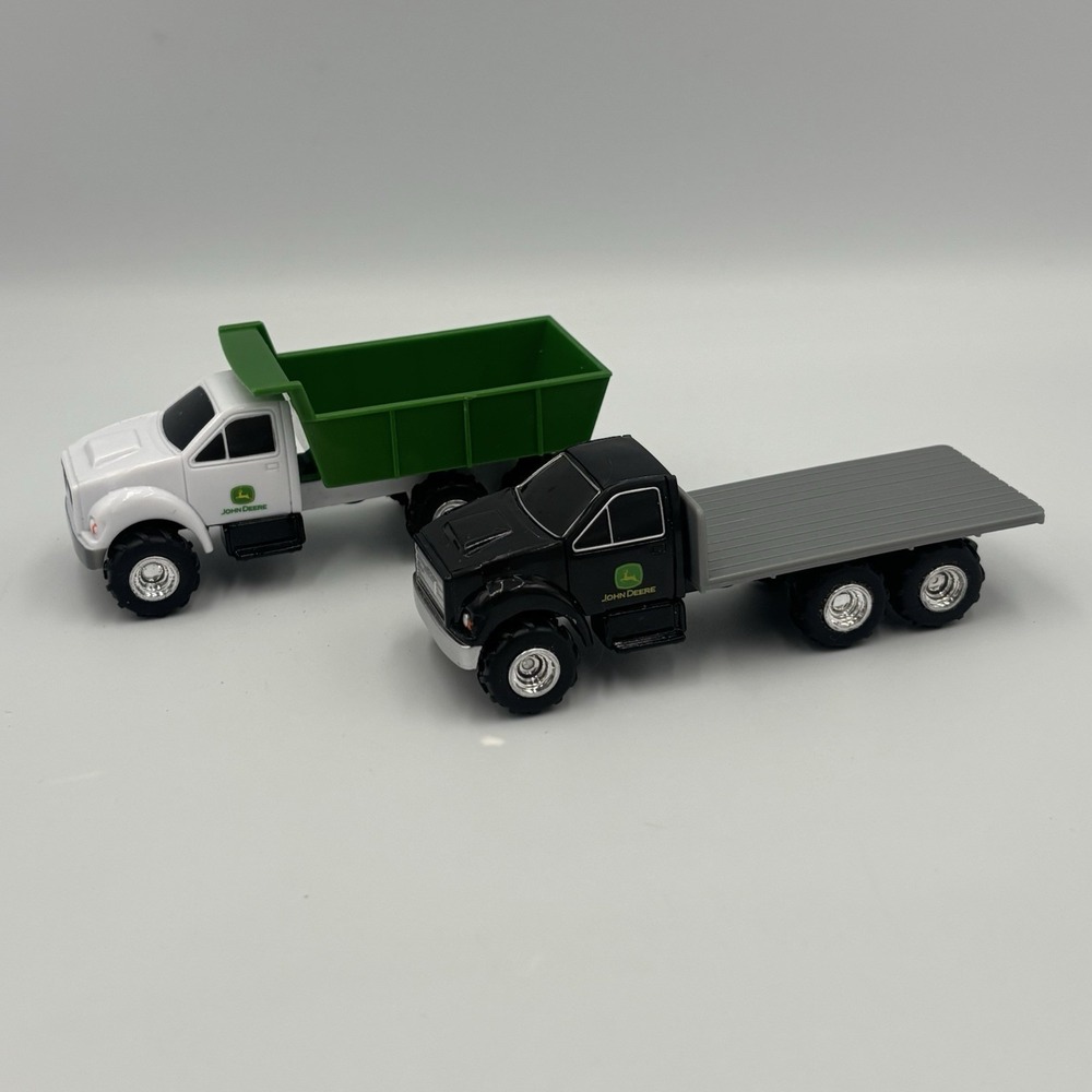 ERTL John Deere Flatbed Farm Truck‎ And Dump Truck Lot Of 2